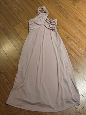 gold long sleeve maternity dress Gold Long Sleeve Open Back Maternity Maxi Dress  PinkBlush